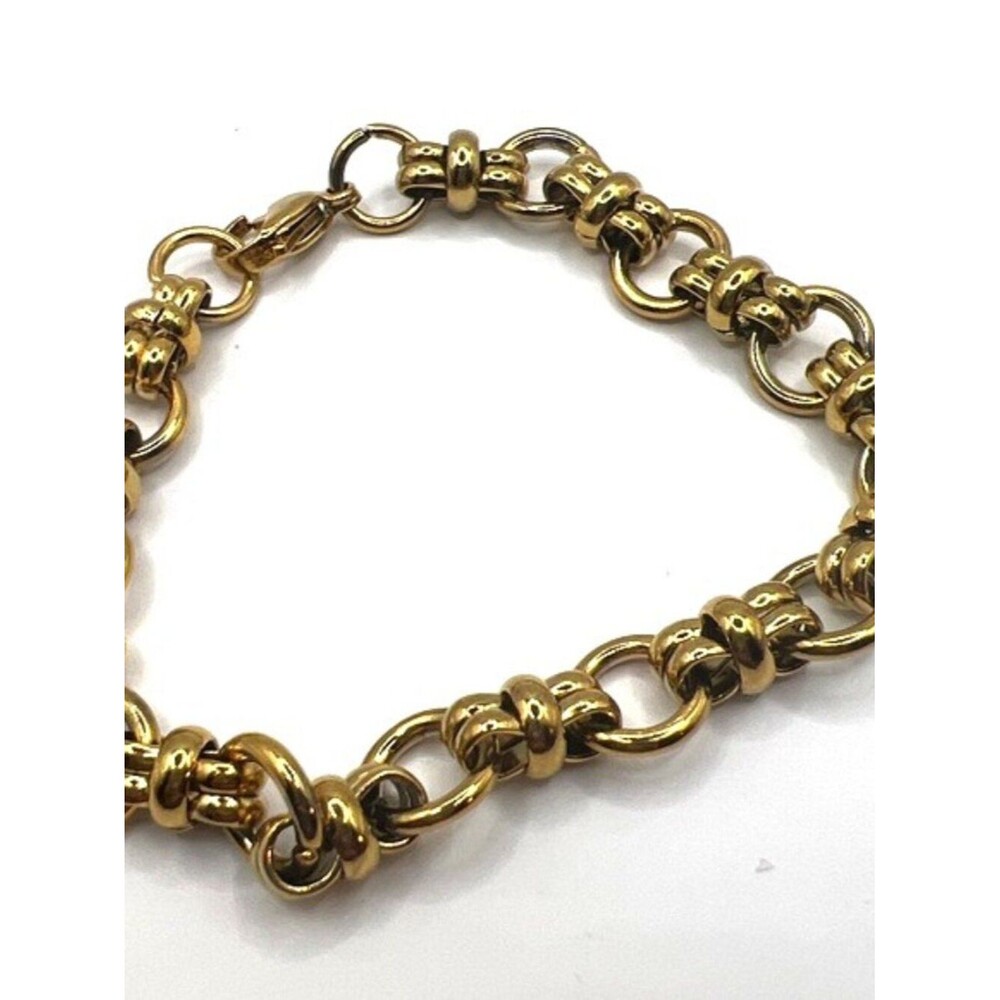 Gold-Tone Linked Circle Bracelet - 8 inches